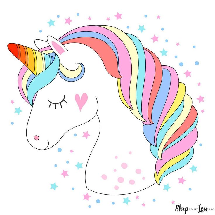 printable unicorn face