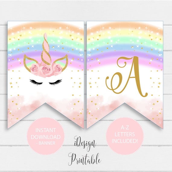 printable unicorn garland