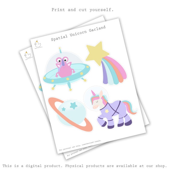 printable unicorn garland