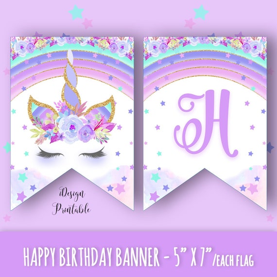 printable unicorn garland