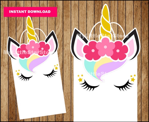 printable unicorn gift bags