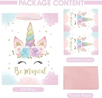 printable unicorn gift bags