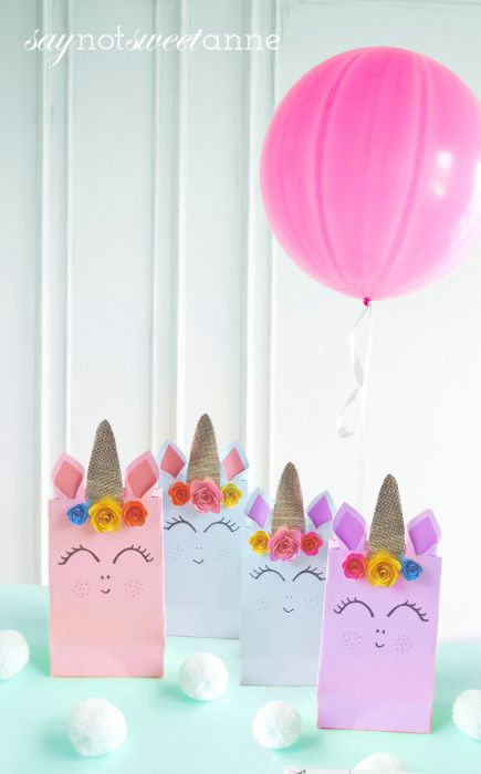 printable unicorn gift bags