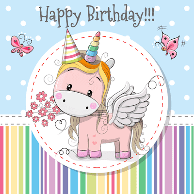 printable unicorn greeting card