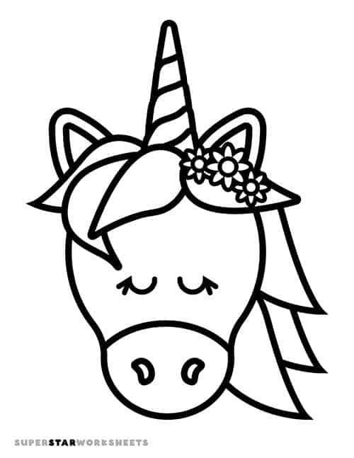 printable unicorn head pictures