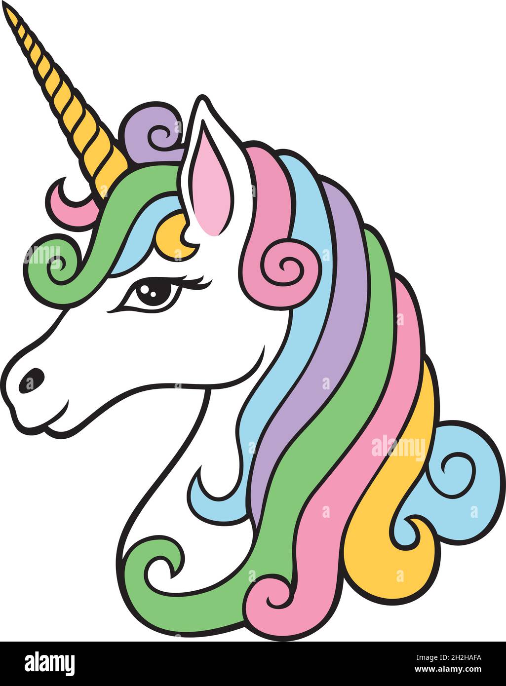 Unicorn head Cut Out Stock Images &  Pictures - Alamy