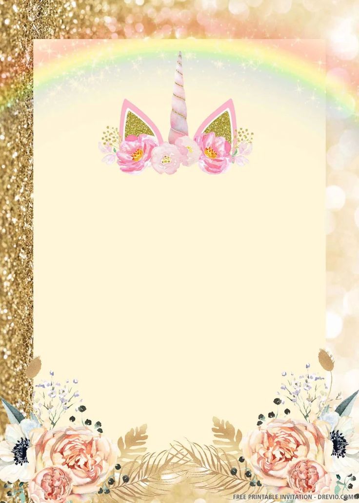 printable unicorn invitation template