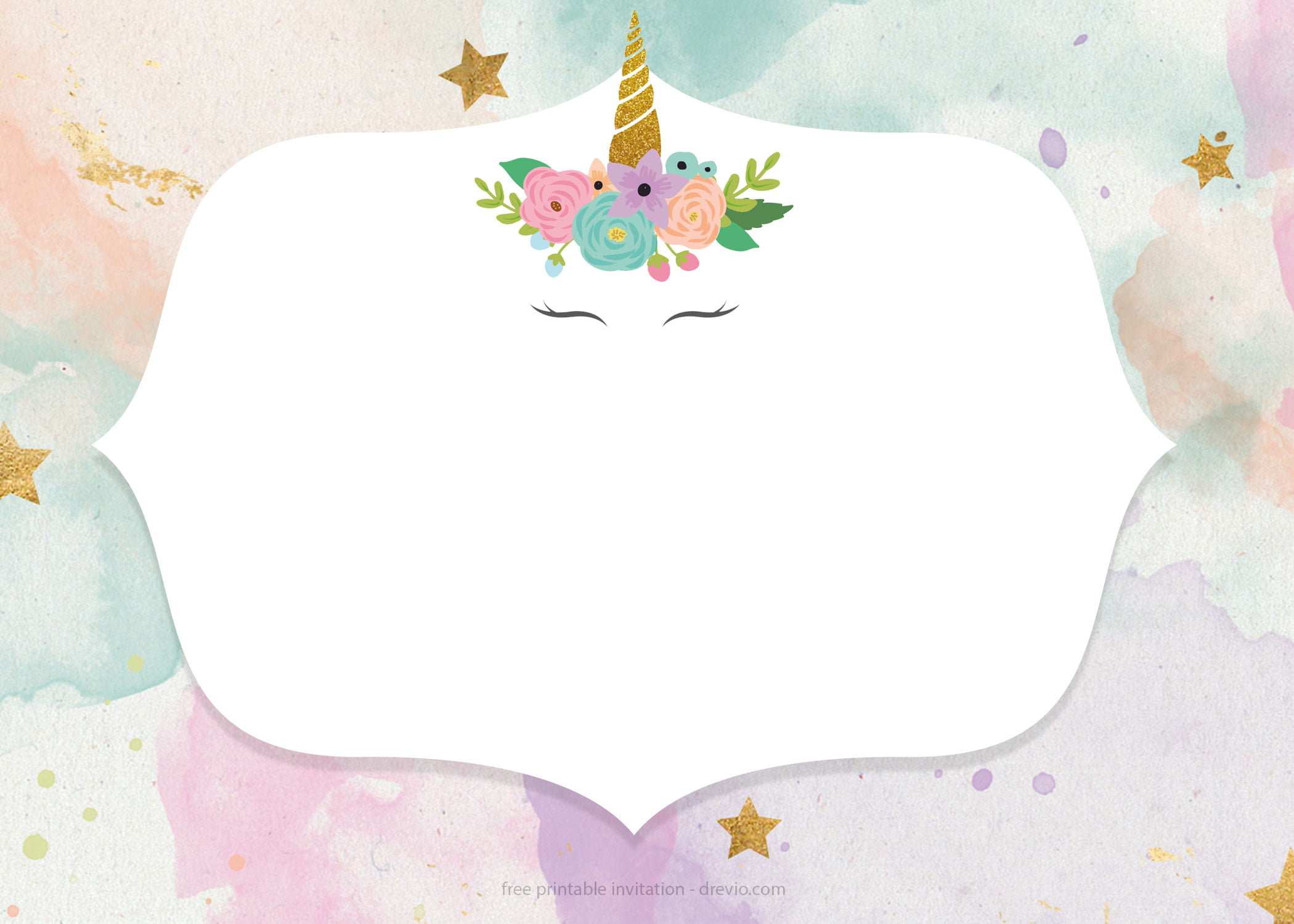 FREE Unicorn Baby Shower Invitation Templates | Beeshower