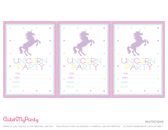 The Best Free Unicorn Birthday Party Printables! | Catch My Party