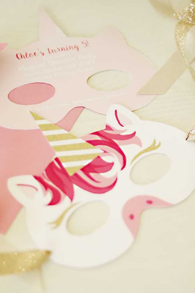 Unicorn Mask Invitation - Darling Darleen | A Lifestyle Design Blog