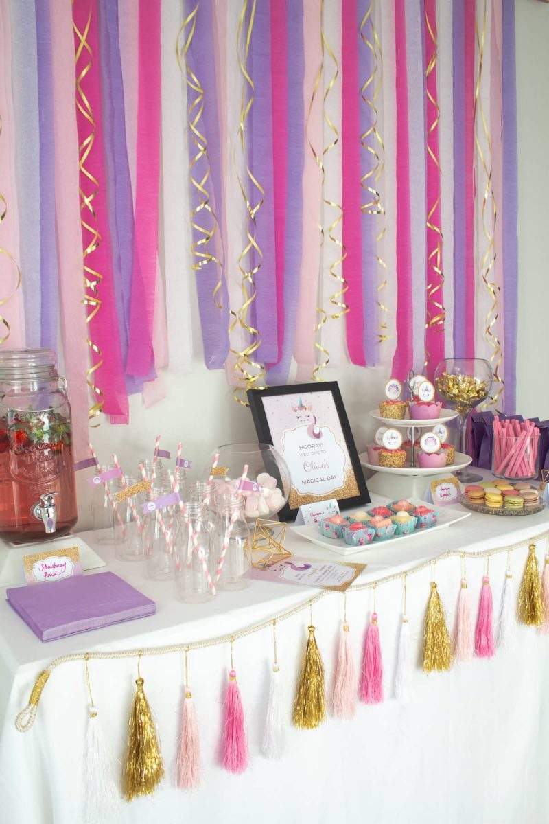 Enchanting Unicorn Birthday Party &  Free Printable Kit | Kids ...