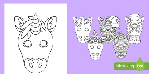 printable unicorn mask
