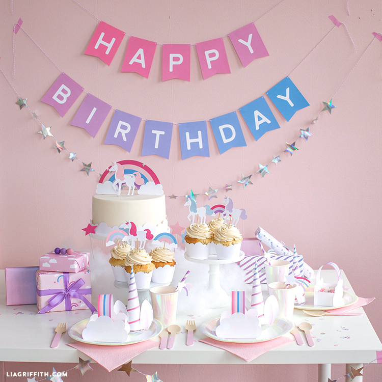 printable unicorn party decor