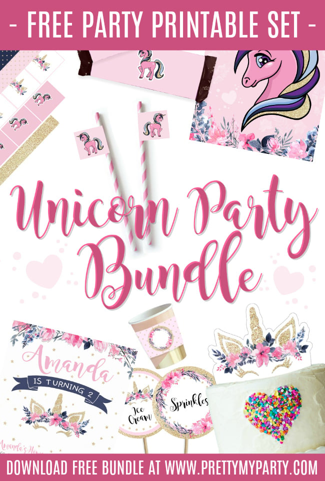 Free Unicorn Party Printables - Pretty My Party