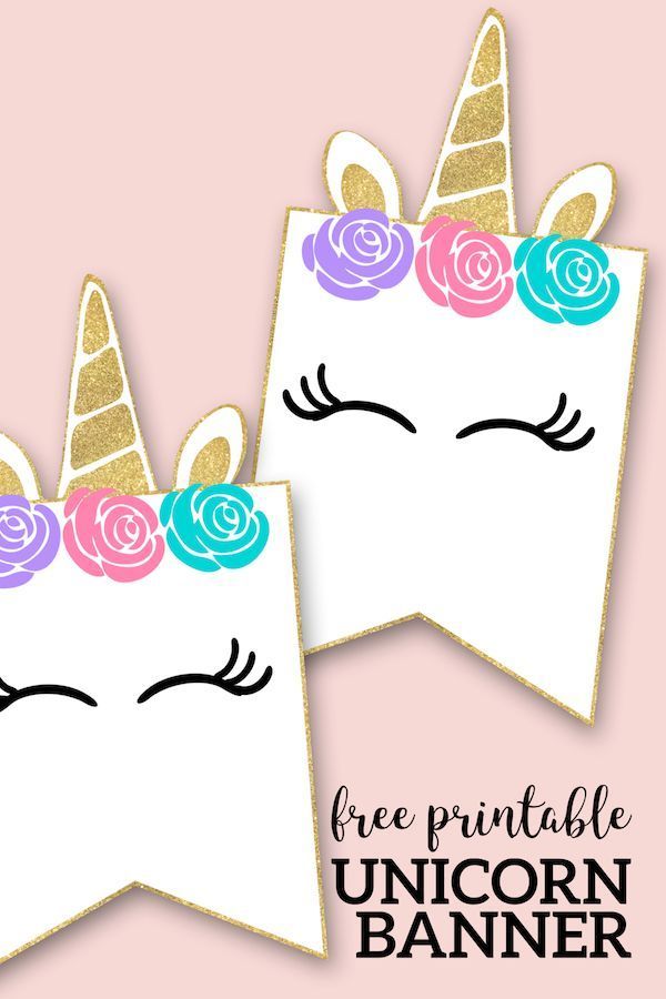 Free Printable Unicorn Decorations Party Banner - Paper Trail Design
