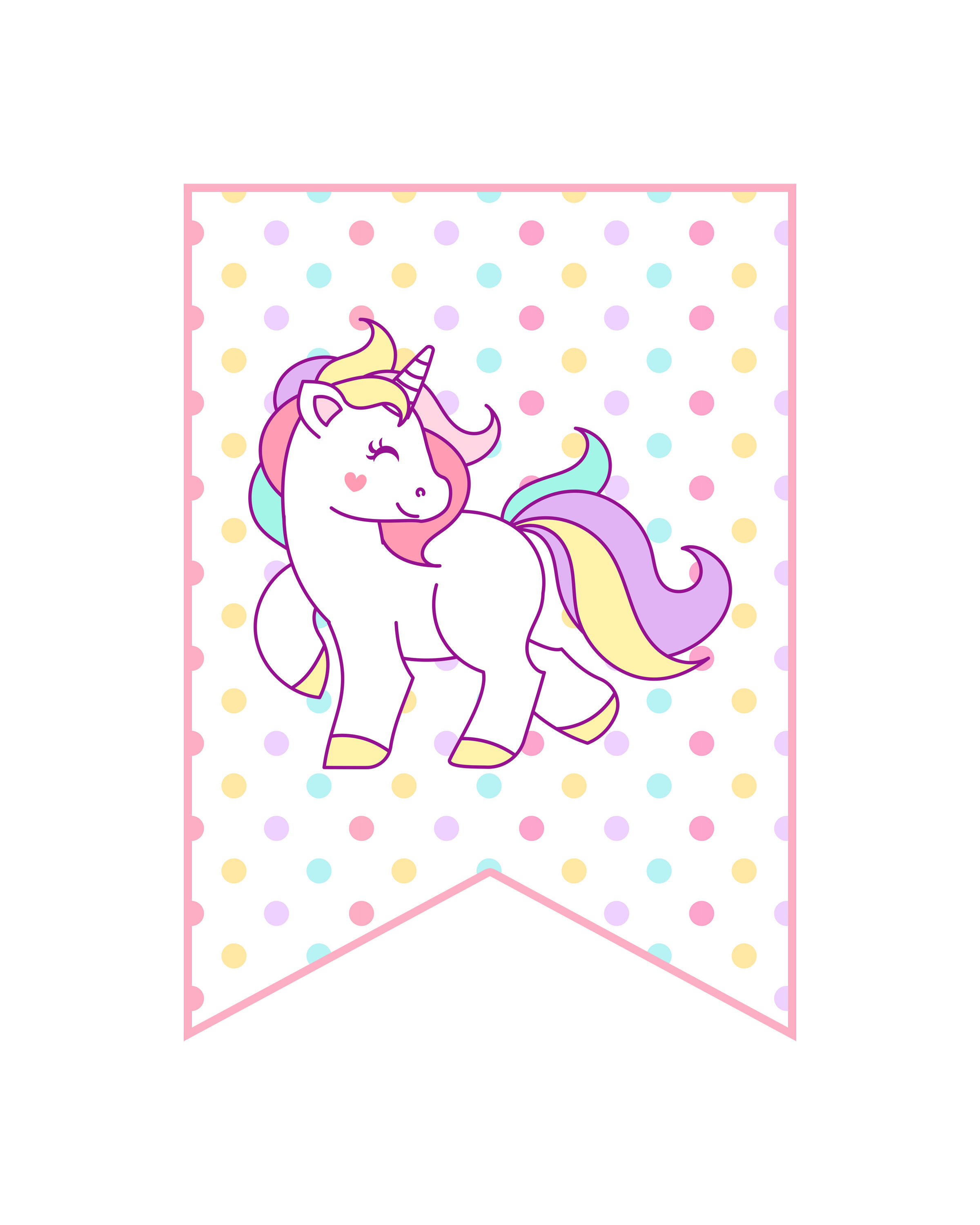 Free Printable Unicorn Party Decorations Pack - The Cottage Market
