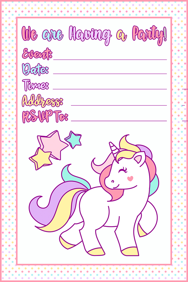 printable unicorn party decorations