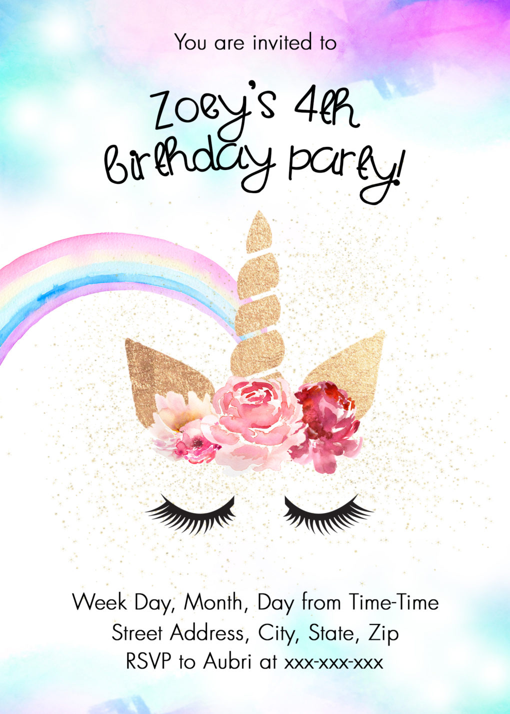 printable unicorn party decorations