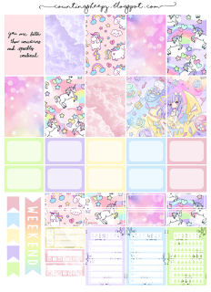 Free Planner Printables - Pastel &  Unicorns