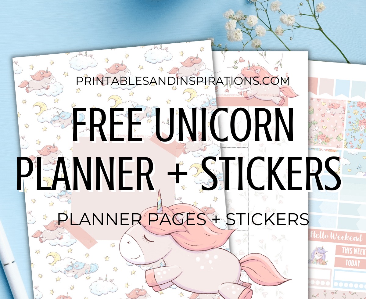 Free Printable Unicorn Planner + Stickers - Printables and ...