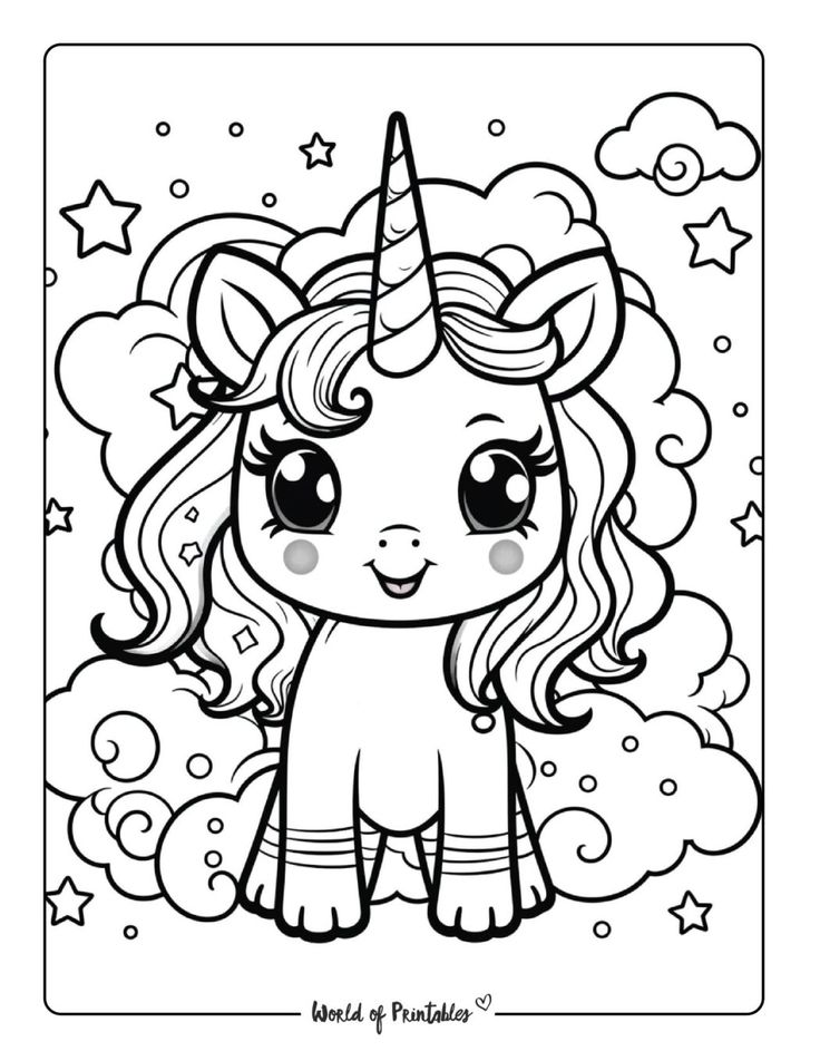 The Best Unicorn Coloring Pages For Kids &  Adults