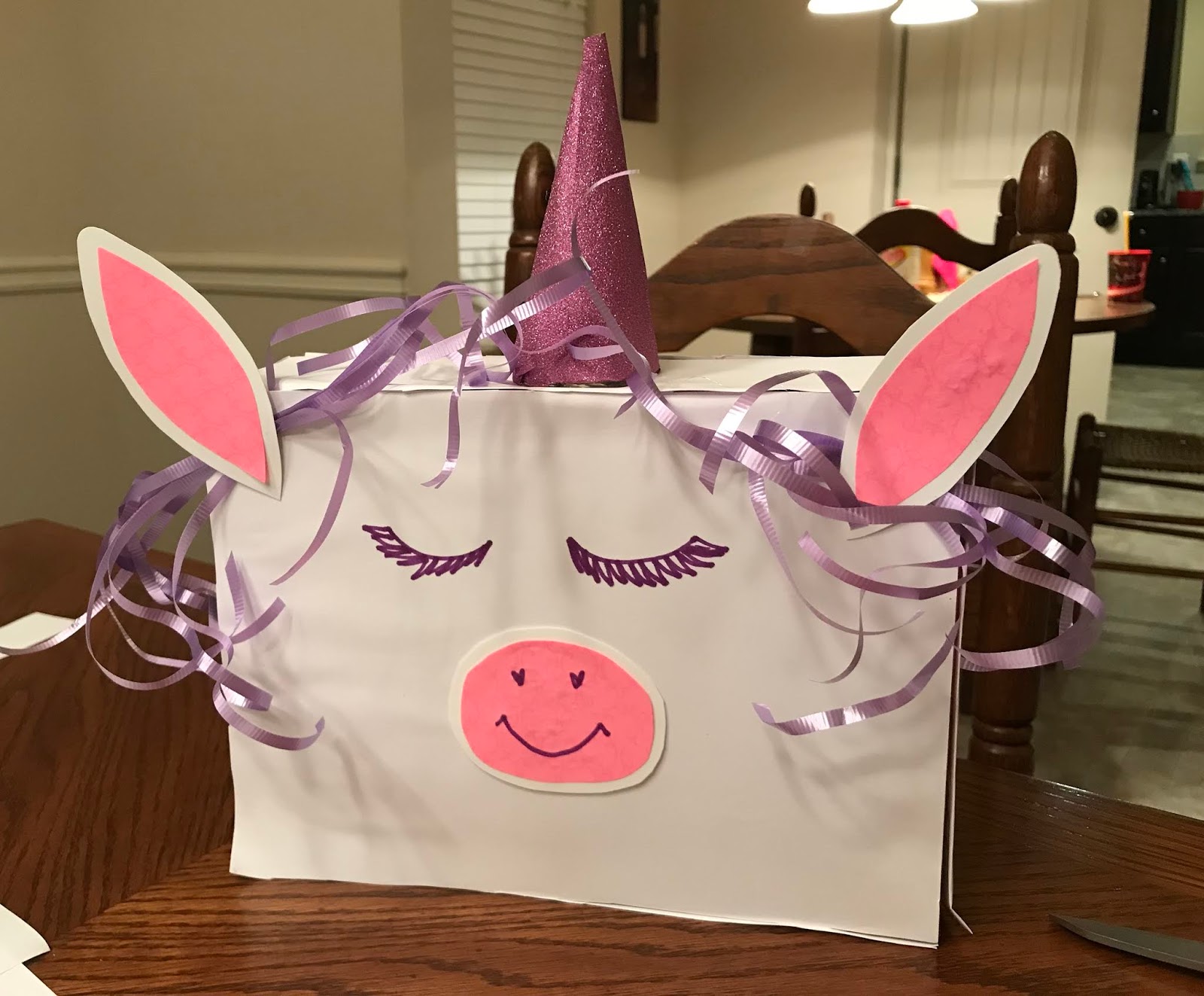 Unicorn Valentine Box with Free Printable Templates - Nanny to Mommy