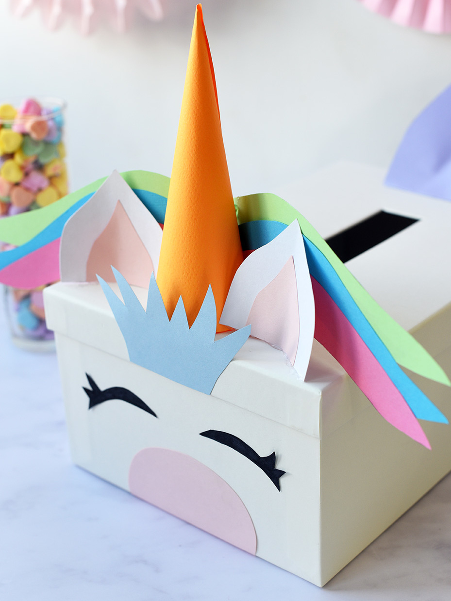 printable unicorn valentine box templates