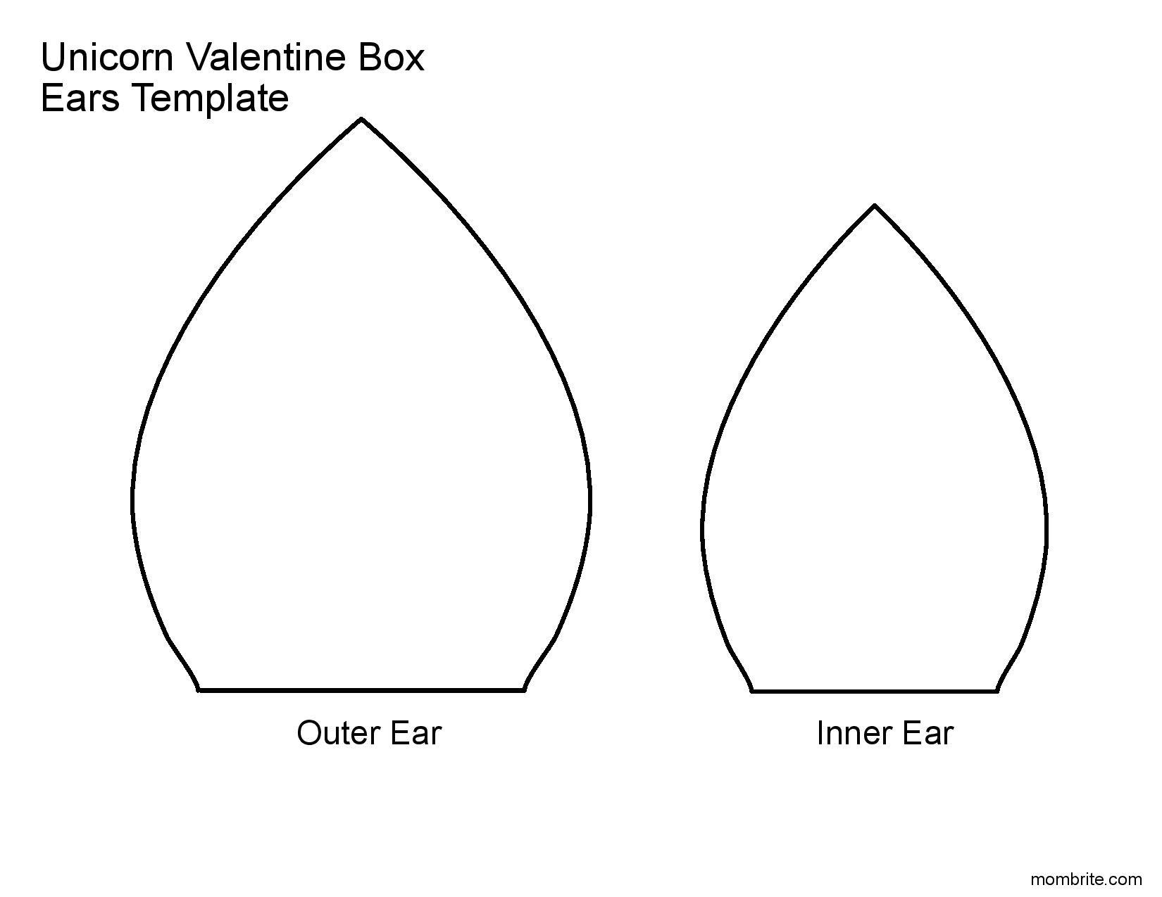 printable unicorn valentine box templates
