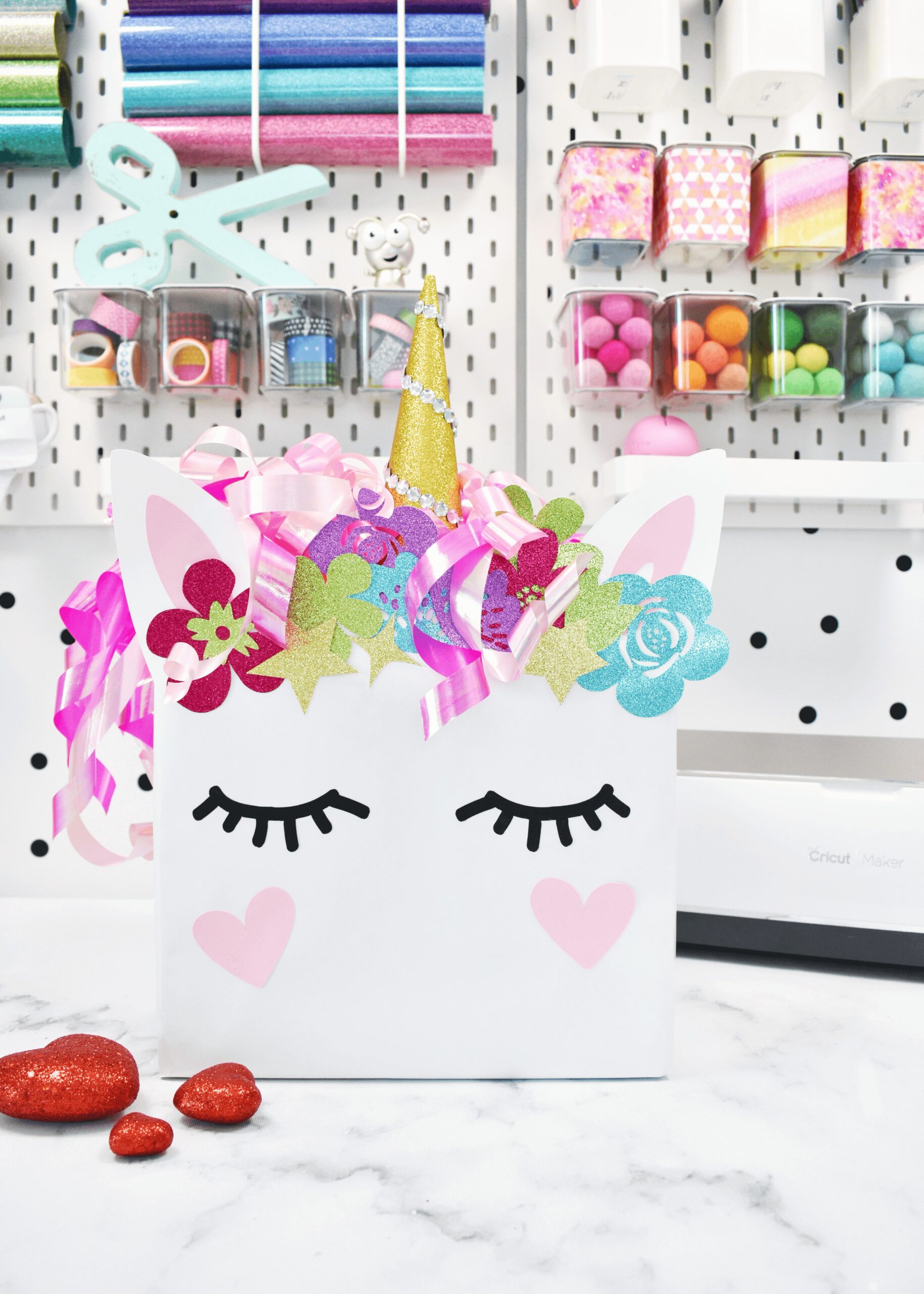 printable unicorn valentine box templates