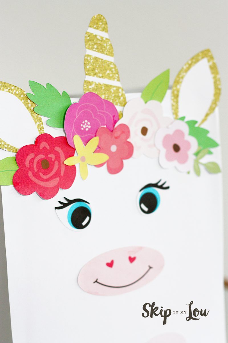 Magical Unicorn Valentine Box with FREE printables! | Skip To My Lou
