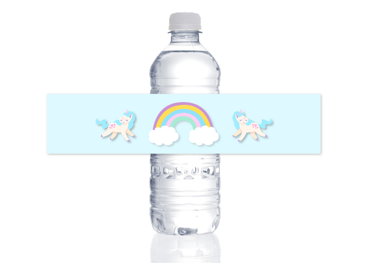 printable unicorn water bottle labels