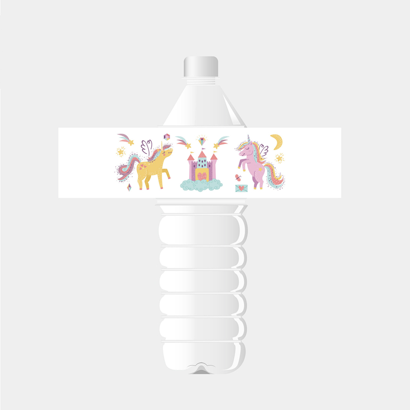 printable unicorn water bottle labels