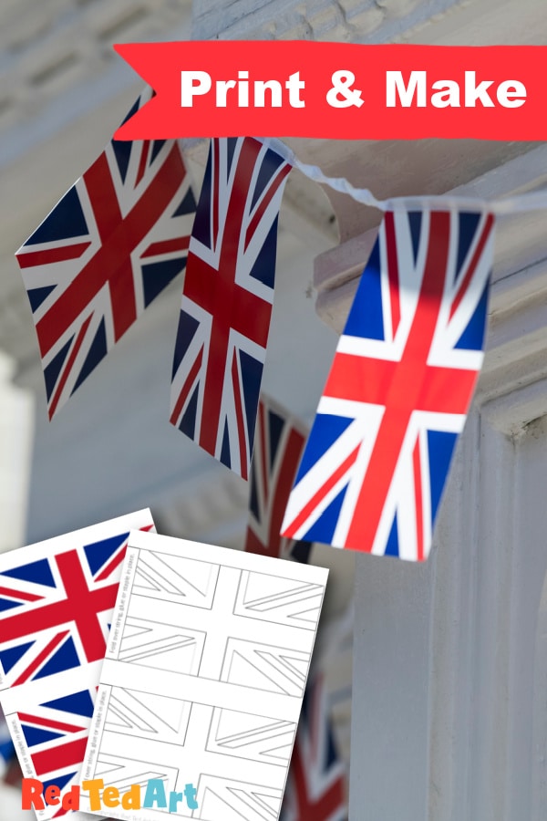Free Union Jack Bunting Printable - Red Ted Art - Easy Kids Crafts