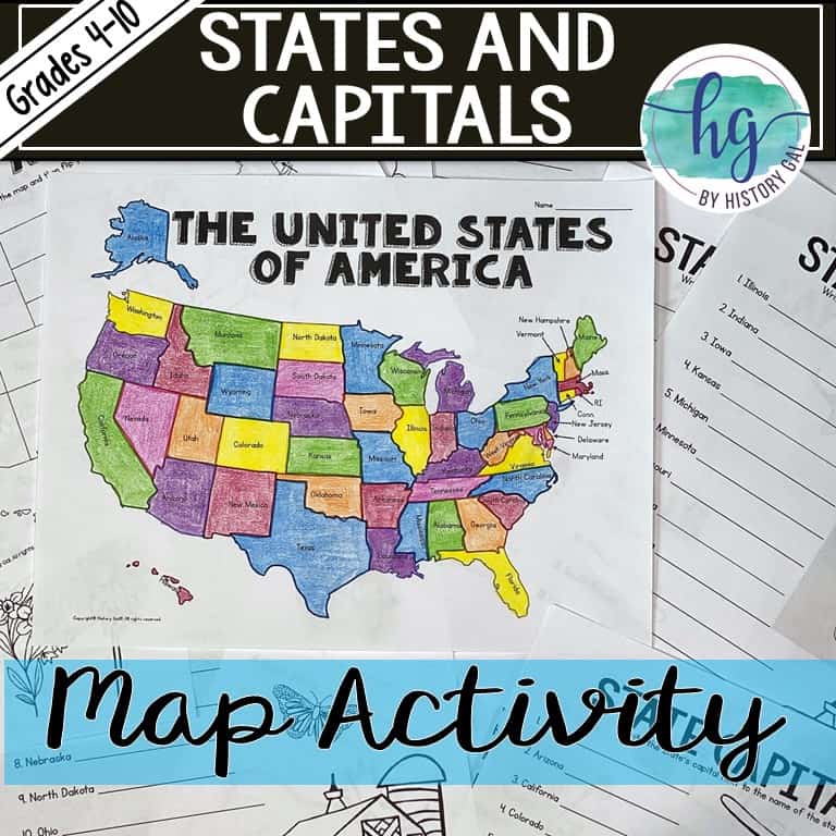 Free printable united states capitals map, Download Free printable ...