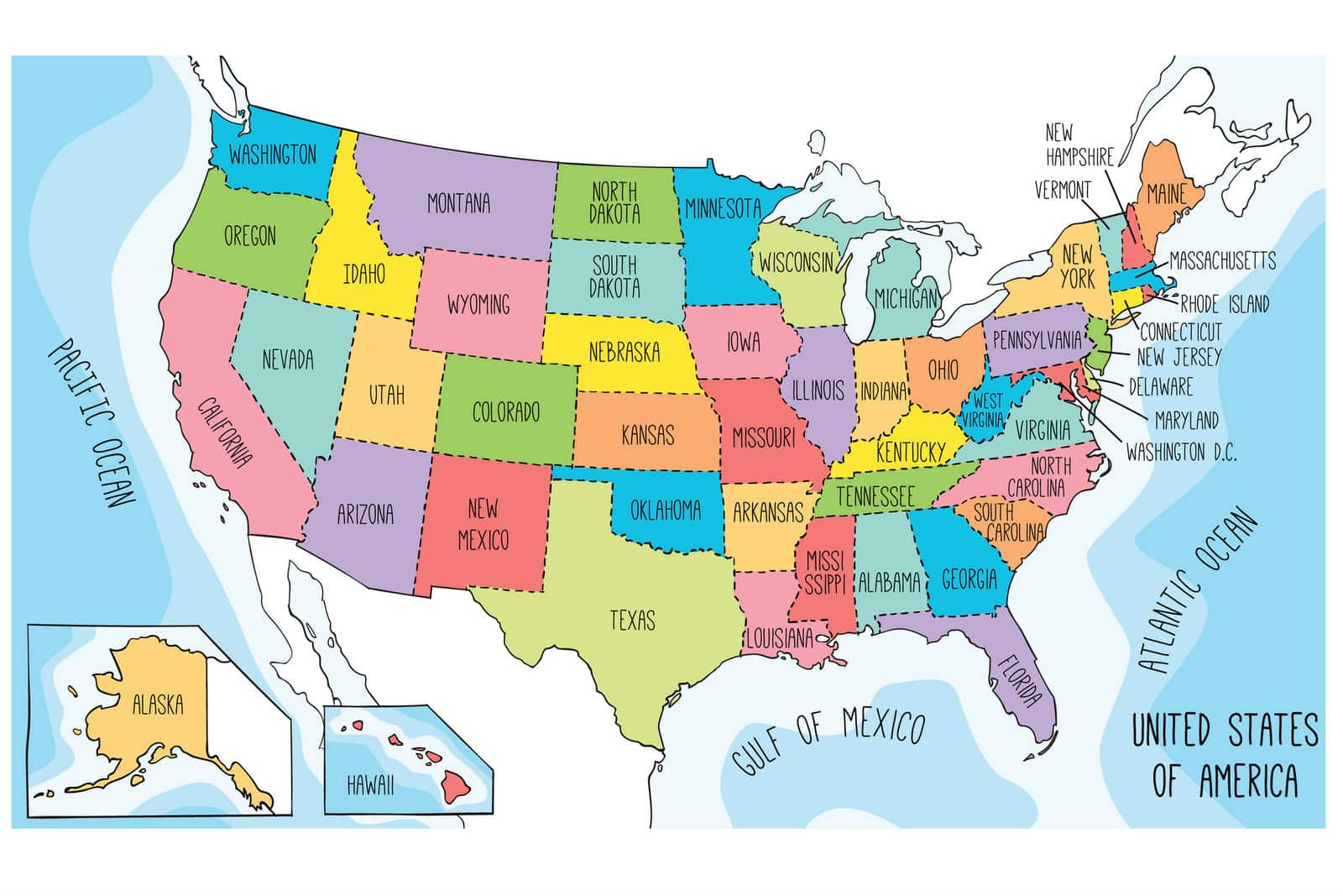 printable united states map color