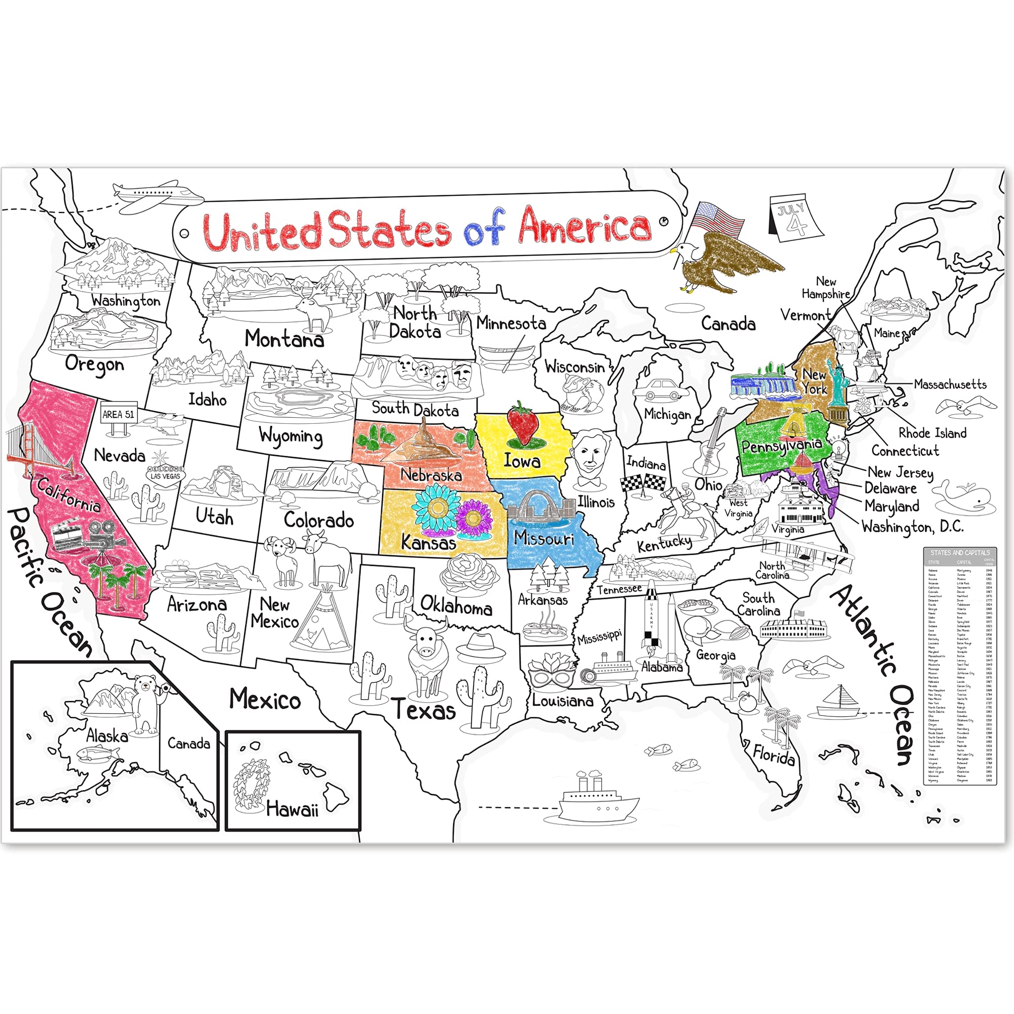 Free printable united states map color, Download Free printable united