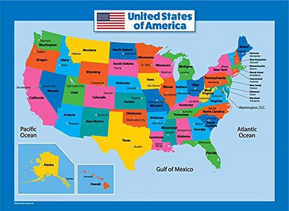 printable united states map for kindergarten