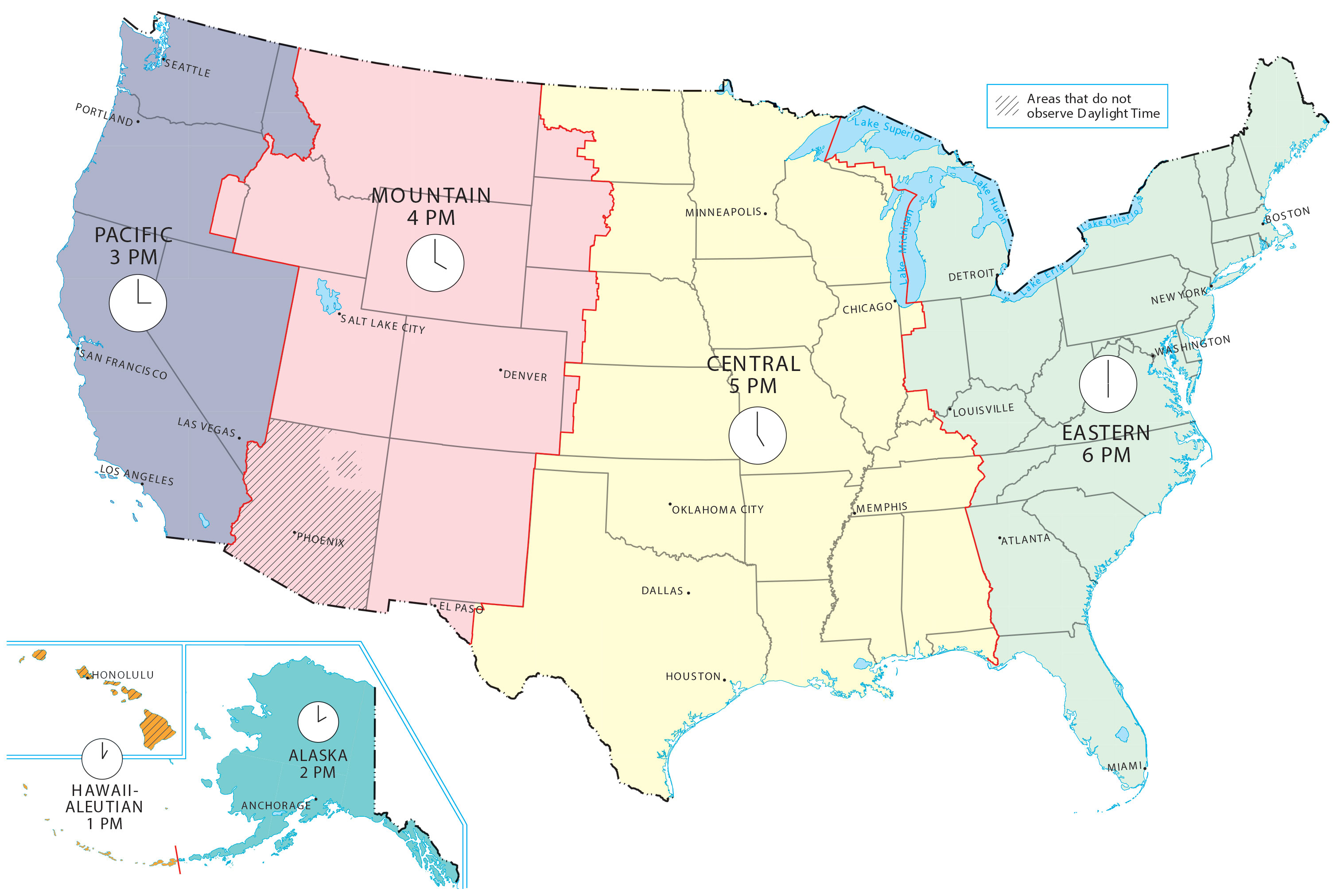printable united states map time zones