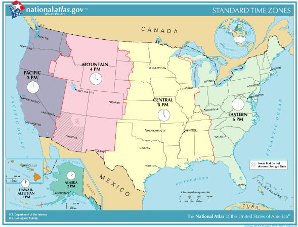printable united states map time zones