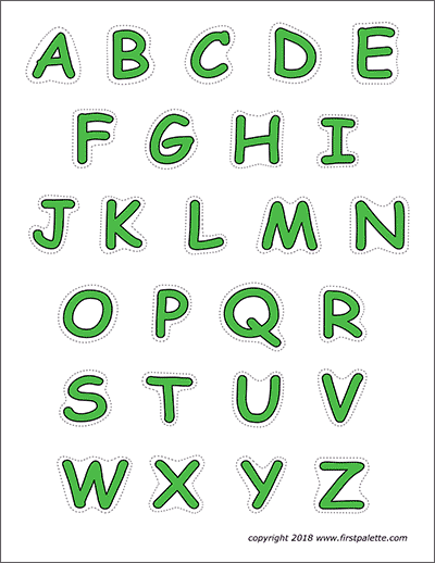 printable uppercase alphabet chart