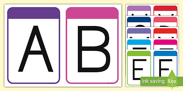 Grade One Font Upper Case Alphabet Flashcards (teacher made)