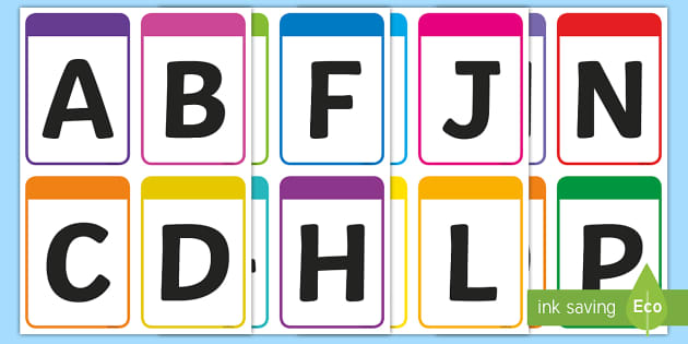 printable uppercase letters flashcards