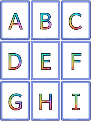 printable uppercase letters flashcards