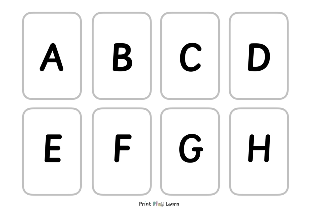 printable uppercase letters flashcards