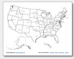 Printable United States Maps | Outline and Capitals