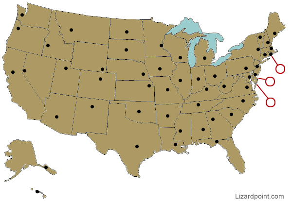 Test your geography knowledge - USA: state capitals quiz (type ...