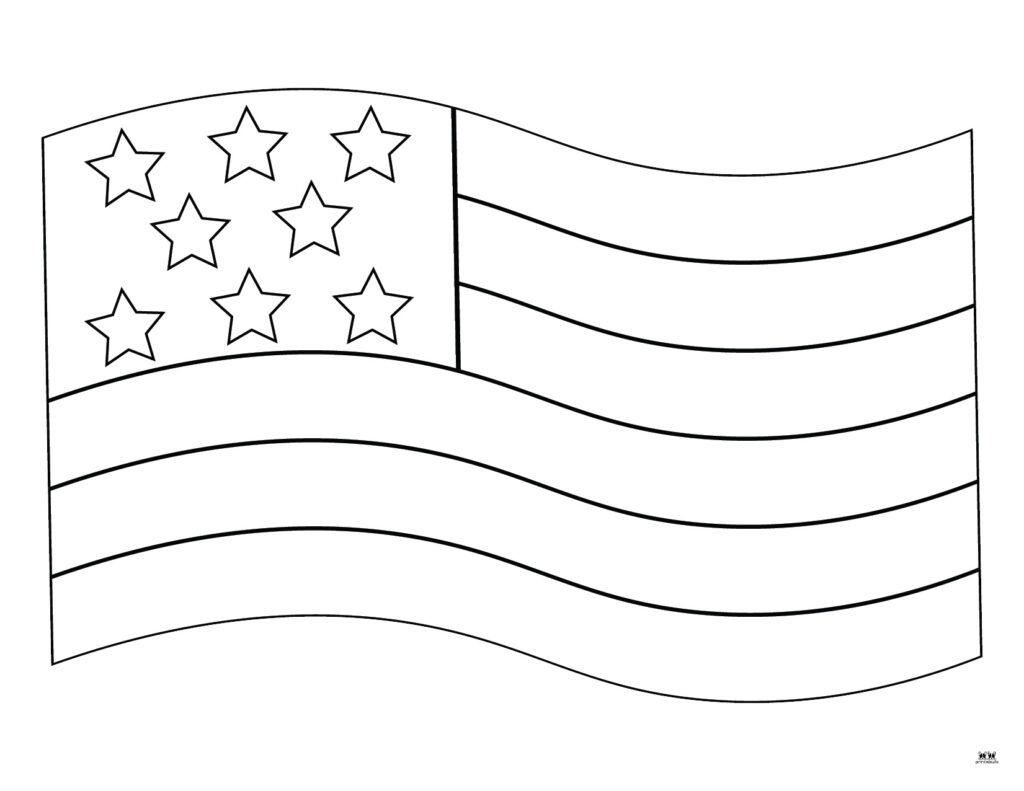 printable us flag template