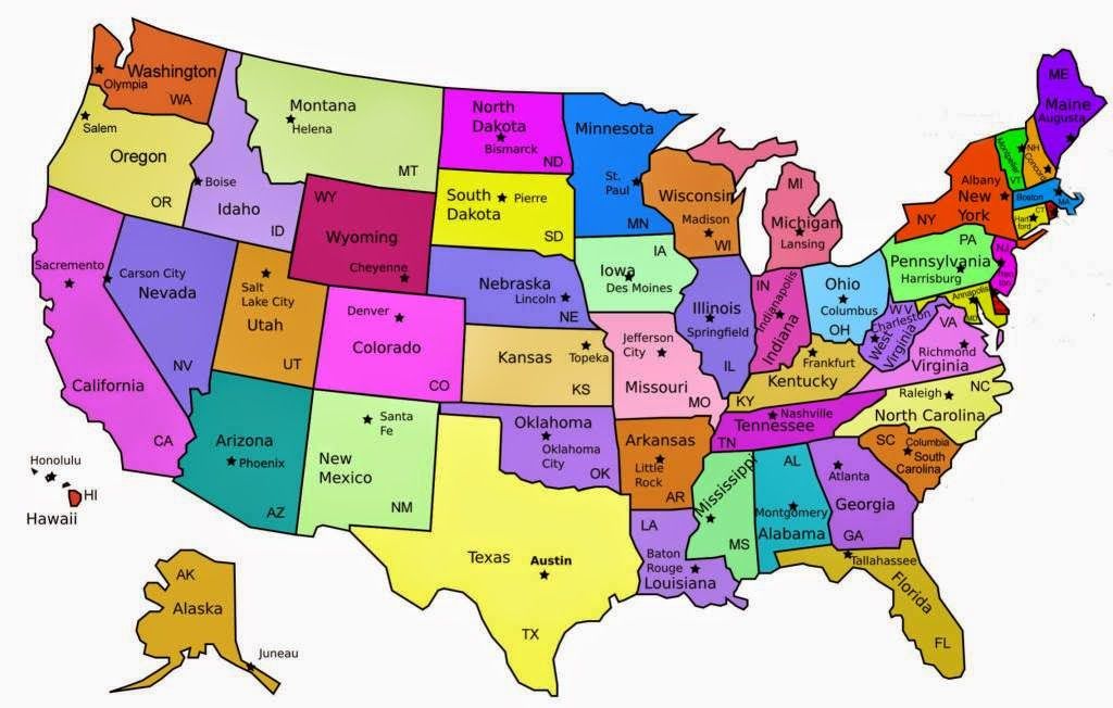 Usa Map Abbreviation   UK
