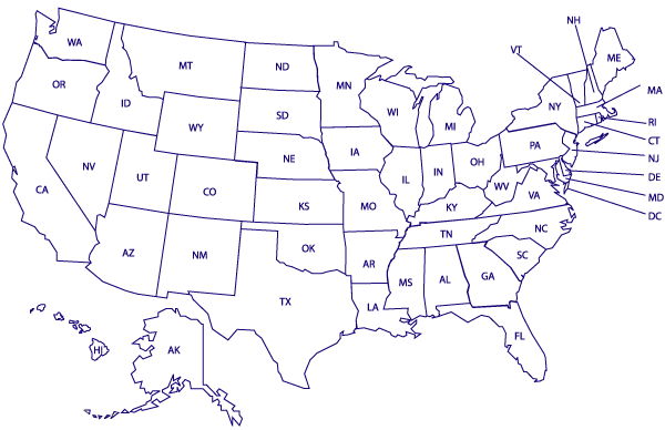 Printable Map of USA