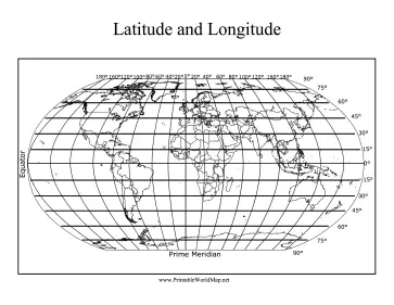 printable us map with longitude and latitude lines